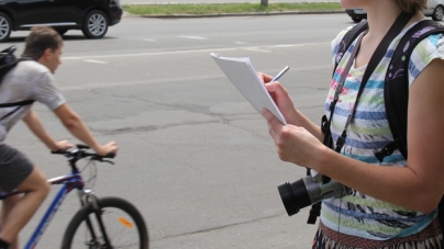 На вулицях Житомира почали рахувати велосипедистів