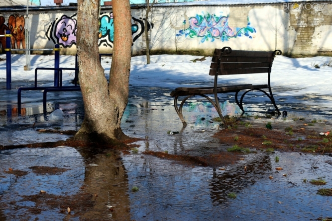 У Новограді парк після зими перетворився на суцільне болото (ФОТО)