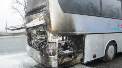 Житомирщина: прямо на ходу загорівся міжнародний автобус