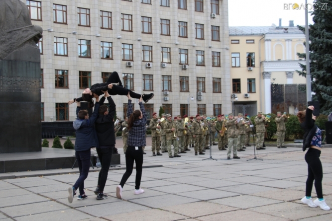 На майдані Корольова відбулася репетиція урочистостей до Дня захисника України