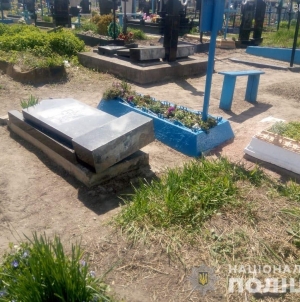У Пулинах поліція знайшла чоловіка, який поглумився над могилами на місцевому кладовищі