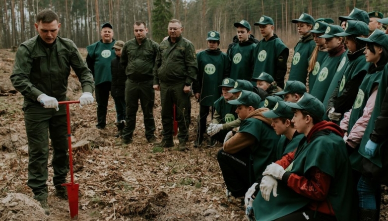 Прикордонники та школярі висадили ліс у Лугинському районі