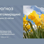 Погода на сьогодні на Житомирщині